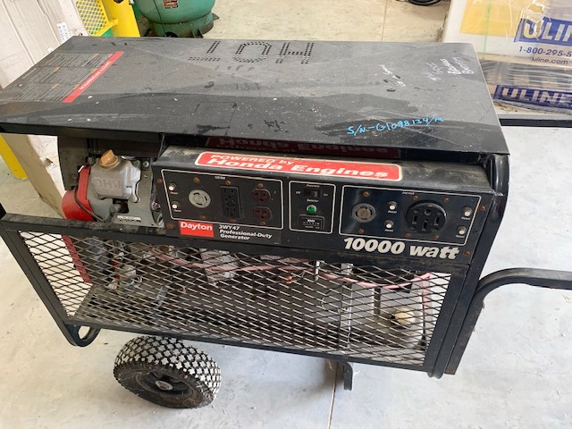 10000 Watt Dayton Generator with 20 HP Honda Engine