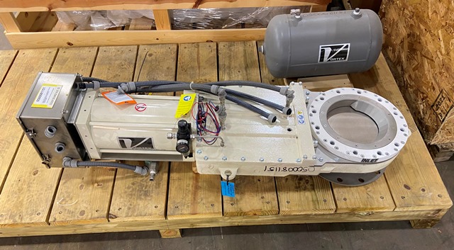 Vortex 10 Inch HDP Gate Valve, Pneumatic Operated w/ Tank Pictured