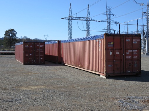 One (1) open top storage container