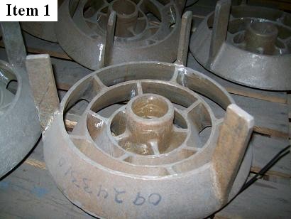 Eight (8) various Impellers
