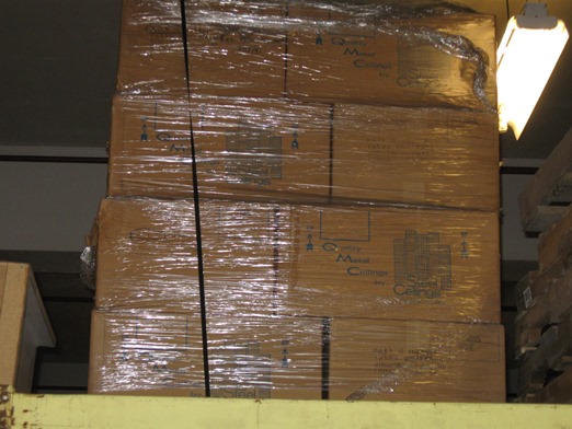 One (1) Lot of metal pan ceiling tile and computer floor panels