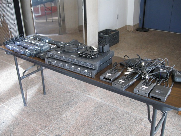 One (1) Lot of Sony microphones, receivers, transmitters