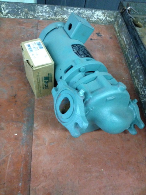 One (1) Taco closed coupled in-line pump