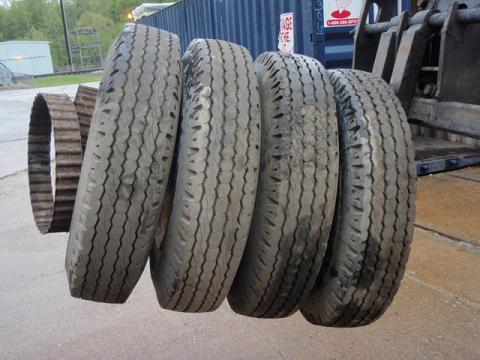 Eight (8) Tires and Spacer Rings