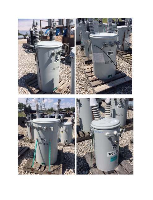 Twenty-two (22) various polemount transformers