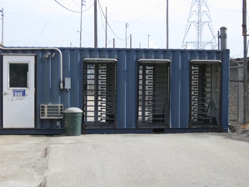 One (1) Modular Security Systems, Inc. turnstile building (B)