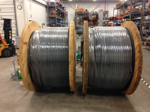 Two (2) reels insulated copper wire