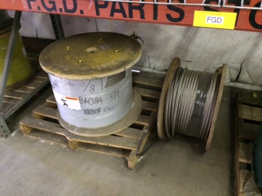 Four (4) reels wire rope